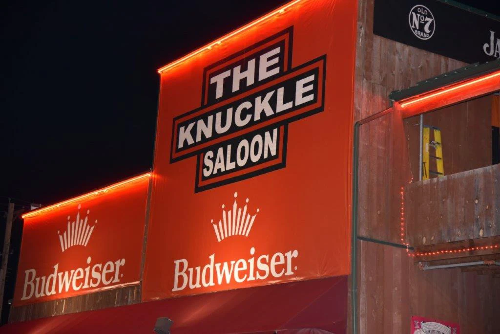 The Knuckle Saloon sign